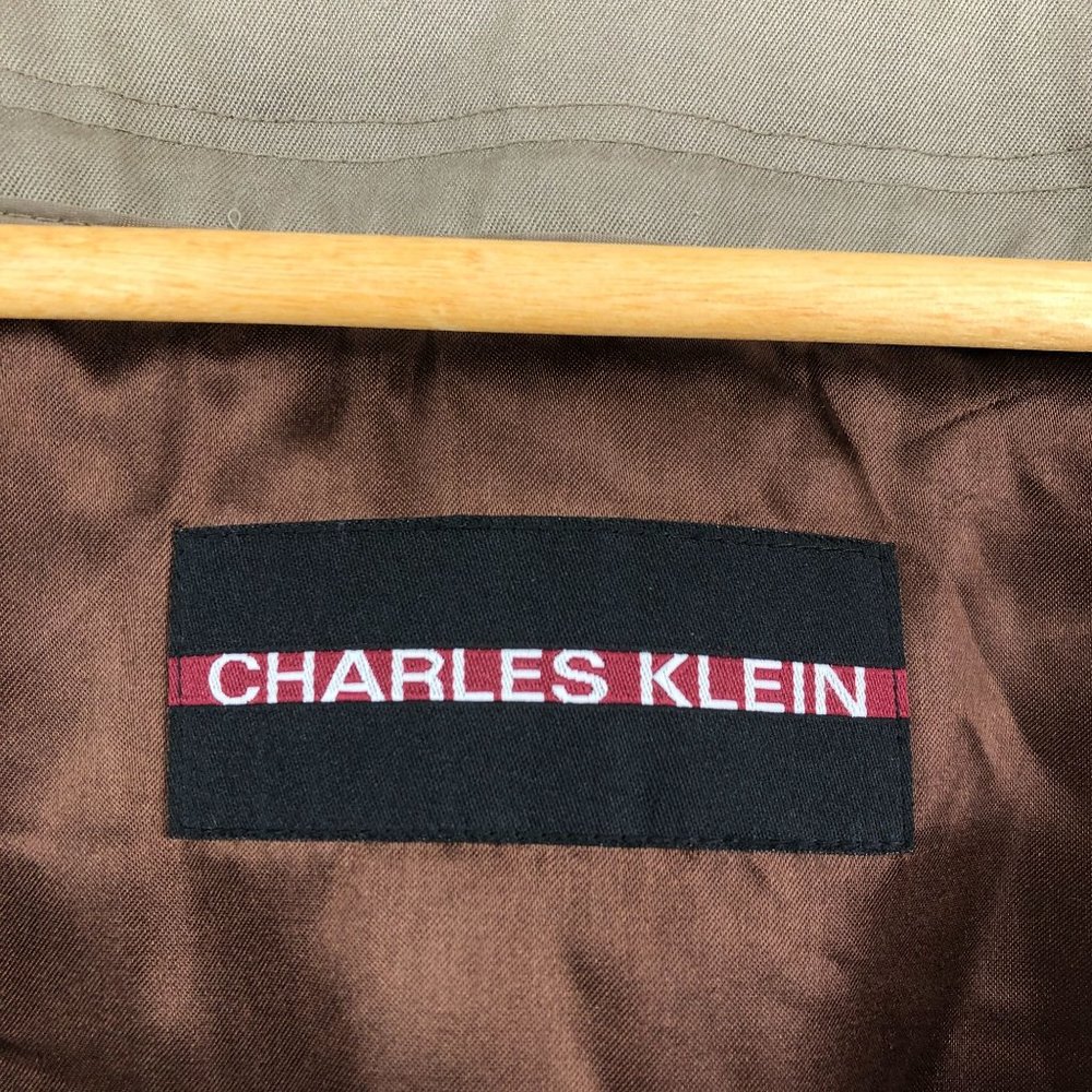 Charles Klein Men's Size 42R Brown Double Breasted Long Sleeve Trench Coat - Picture 8 of 11